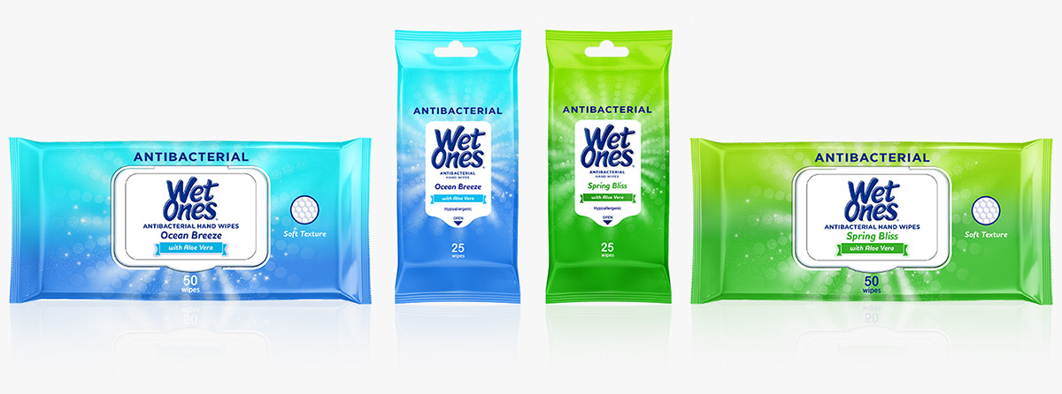 Wet Ones packaging design