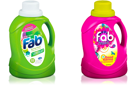 Fab packaging brand refresh - before and after